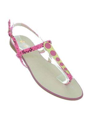 NEW Pink Black Snake Print Flip Flop Flat Sandal Women's Thongs Summer Vacay